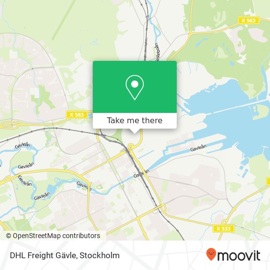 DHL Freight Gävle map