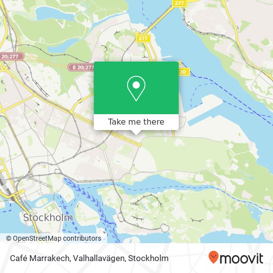 Café Marrakech, Valhallavägen map