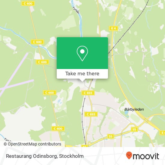 Restaurang Odinsborg map