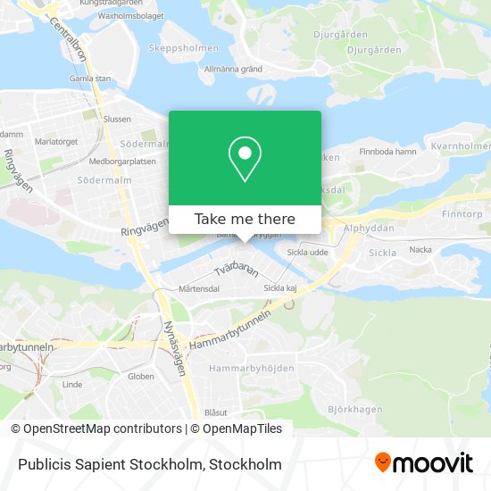 Publicis Sapient Stockholm map