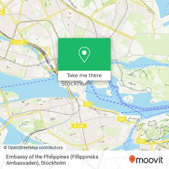 Embassy of the Philippines (Fillippinska Ambassaden) map