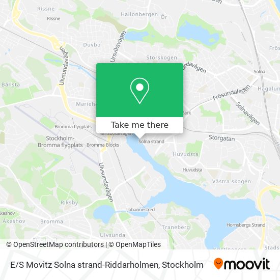 E / S Movitz Solna strand-Riddarholmen map