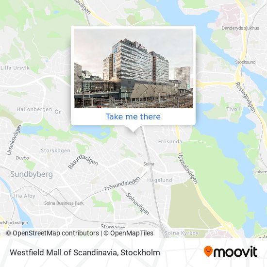 Westfield Mall of Scandinavia map