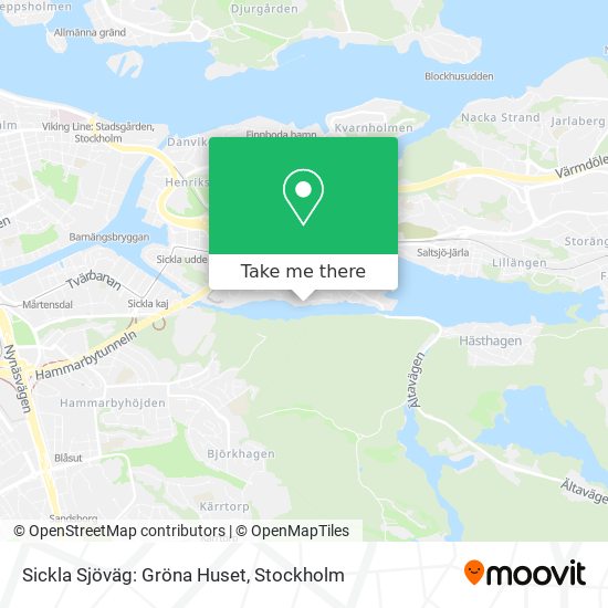 Sickla Sjöväg: Gröna Huset map