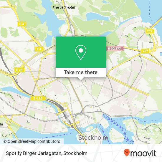 Spotify Birger Jarlsgatan map