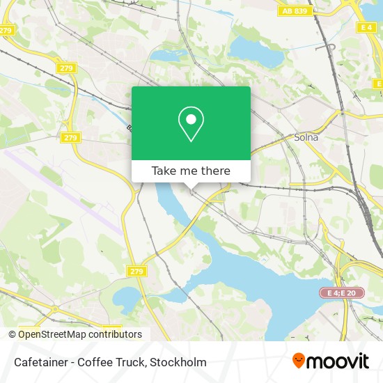 Cafetainer - Coffee Truck map