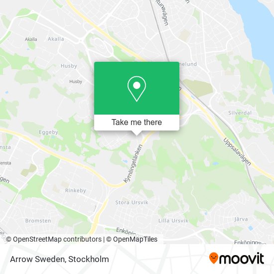 Arrow Sweden map