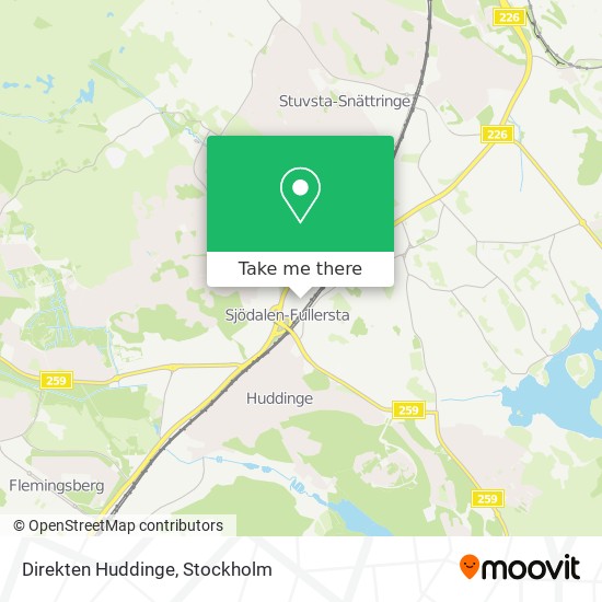 Direkten Huddinge map