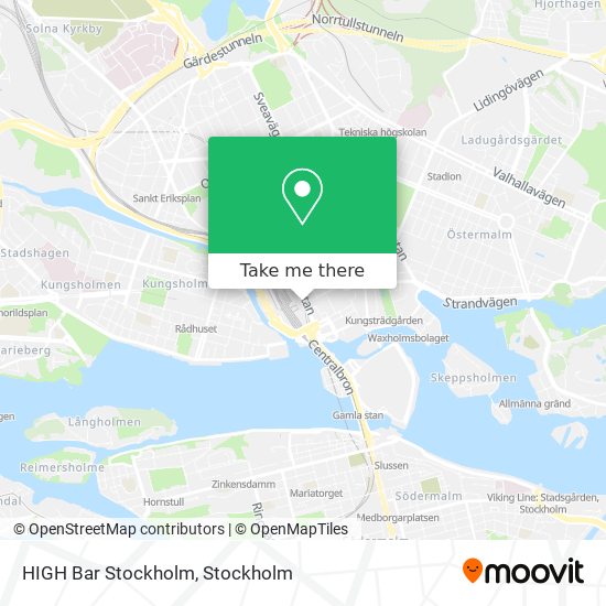 HIGH Bar Stockholm map