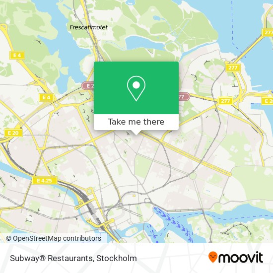 Subway® Restaurants map