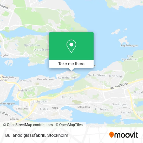 Bullandö glassfabrik map