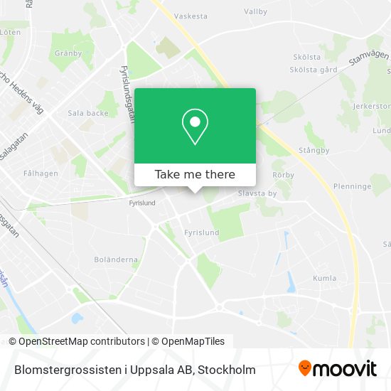 Blomstergrossisten i Uppsala AB map