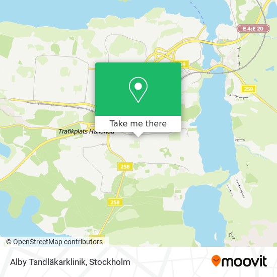 Alby Tandläkarklinik map