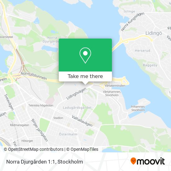 Norra Djurgården 1:1 map