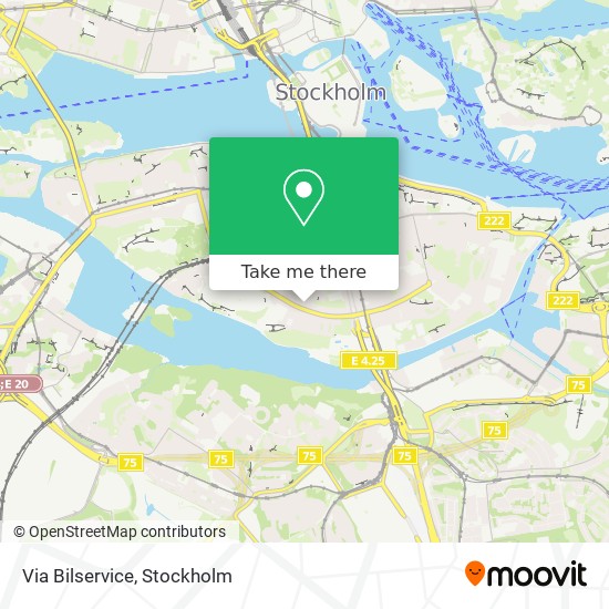 Via Bilservice map