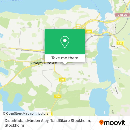 Distriktstandvården Alby, Tandläkare Stockholm map