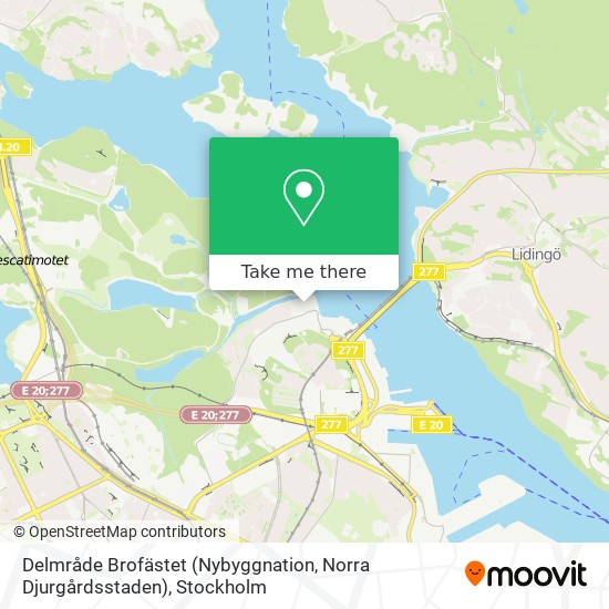 Delmråde Brofästet (Nybyggnation, Norra Djurgårdsstaden) map