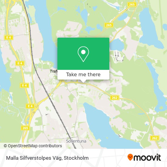 Malla Silfverstolpes Väg map