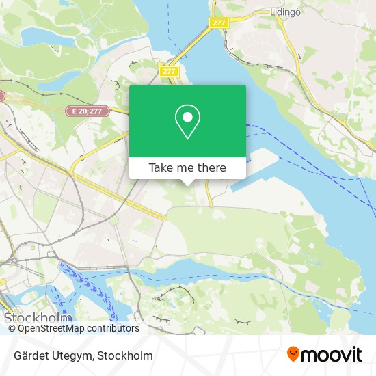 Gärdet Utegym map