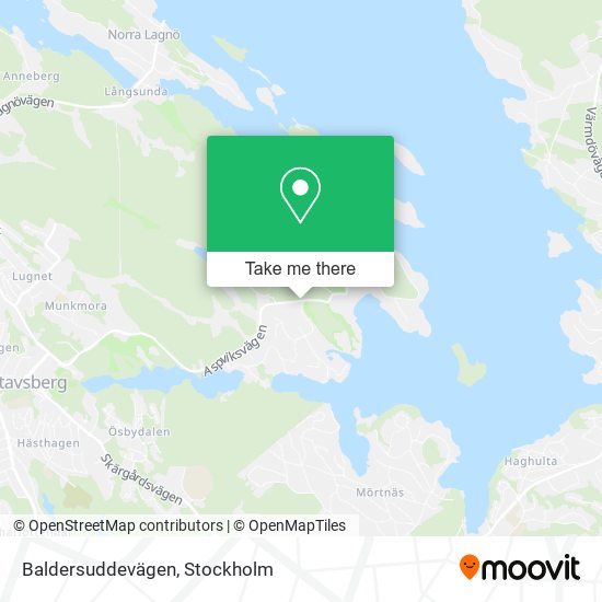 Baldersuddevägen map