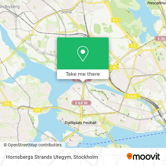 Hornsbergs Strands Utegym map