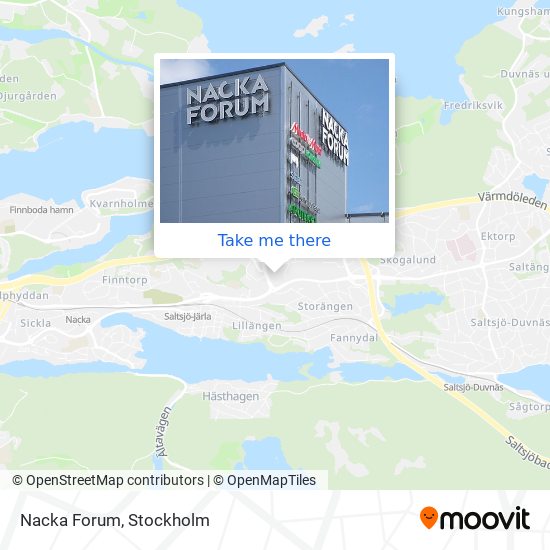 Nacka Forum map
