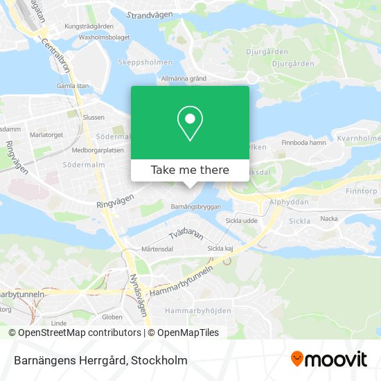 Barnängens Herrgård map