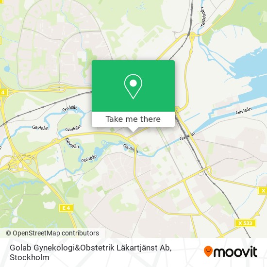 Golab Gynekologi&Obstetrik Läkartjänst Ab map