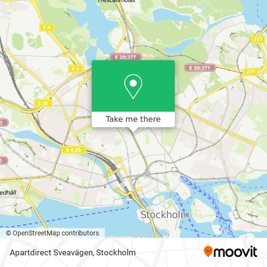 Apartdirect Sveavägen map