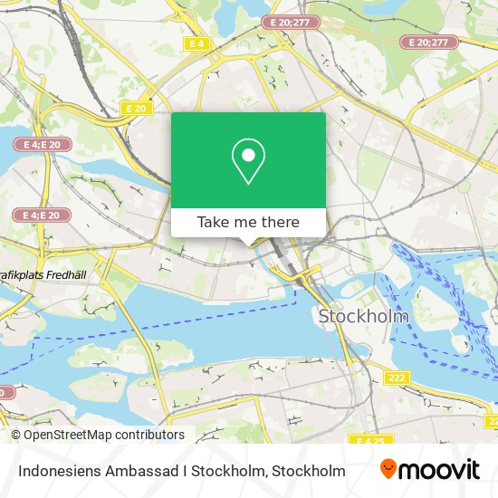 Indonesiens Ambassad I Stockholm map