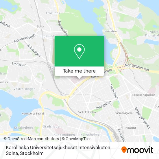 Karolinska Universitetssjukhuset Intensivakuten Solna map