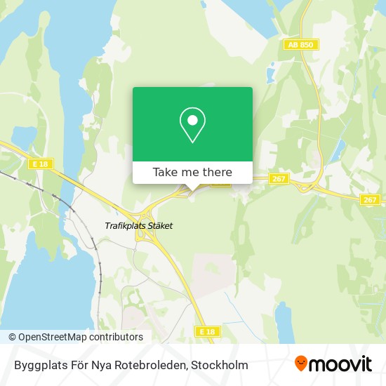 Byggplats För Nya Rotebroleden map