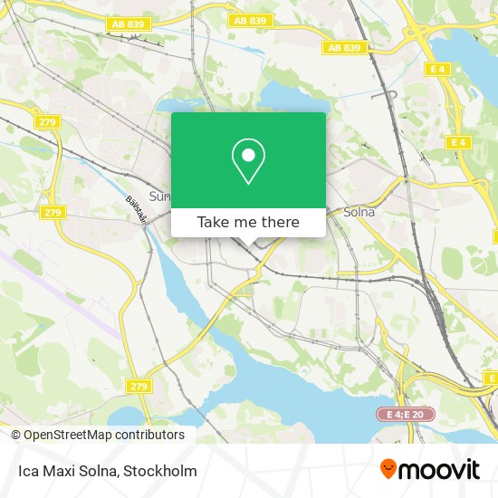 Ica Maxi Solna map