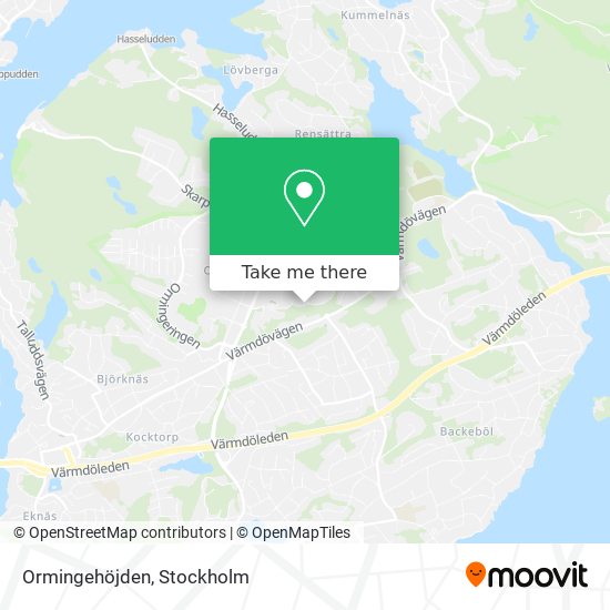 Ormingehöjden map