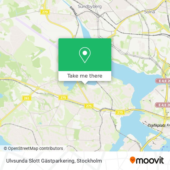 Ulvsunda Slott Gästparkering map