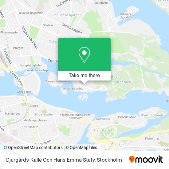 Djurgårds-Kalle Och Hans Emma Staty map
