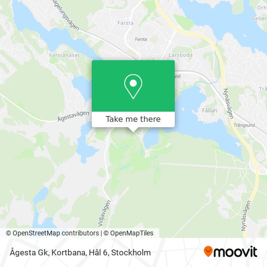 Ågesta Gk, Kortbana, Hål 6 map