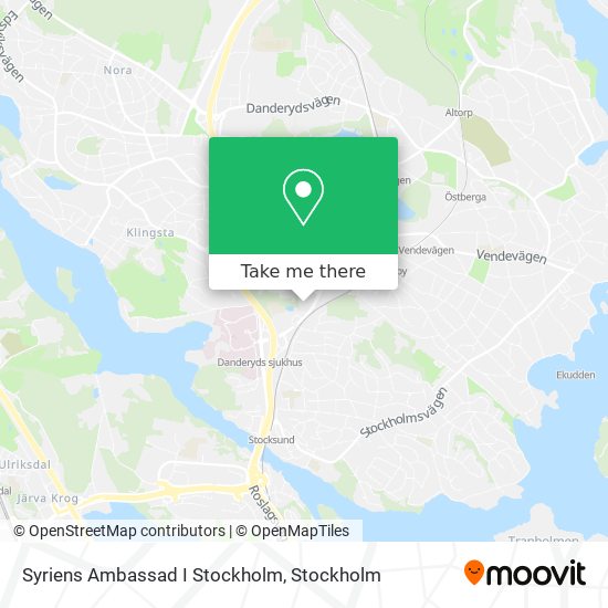 Syriens Ambassad I Stockholm map