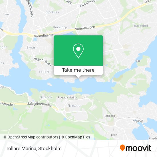 Tollare Marina map