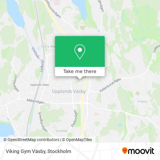 Viking Gym Väsby map