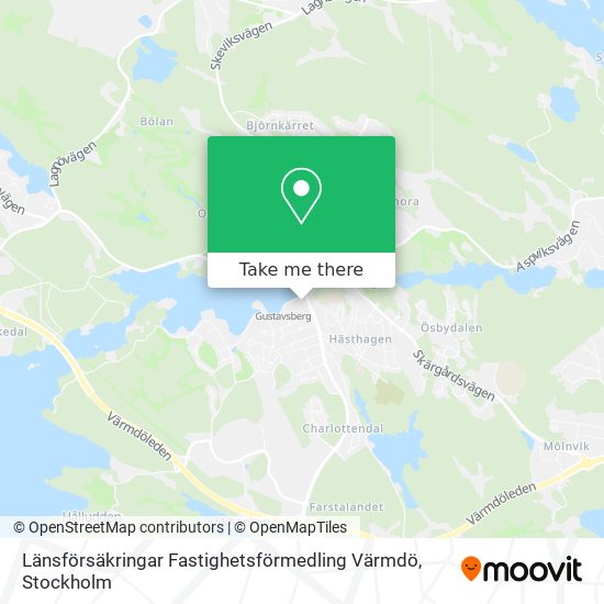 Länsförsäkringar Fastighetsförmedling Värmdö map