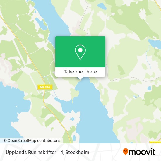 Upplands Runinskrifter 14 map