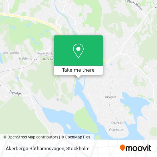 Åkerberga Båthamnsvägen map