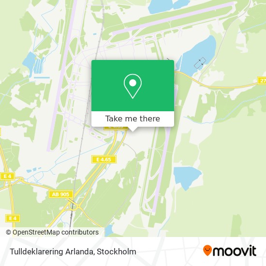 Tulldeklarering Arlanda map