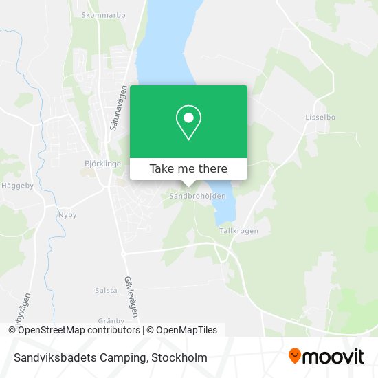 Sandviksbadets Camping map