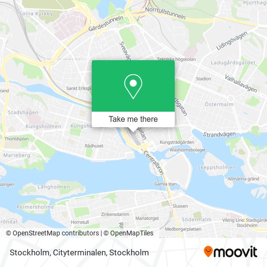 Stockholm, Cityterminalen map