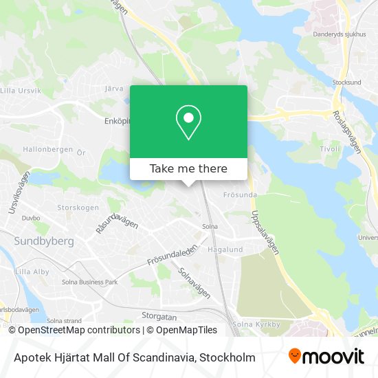 Apotek Hjärtat Mall Of Scandinavia map