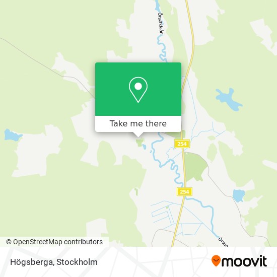 Högsberga map