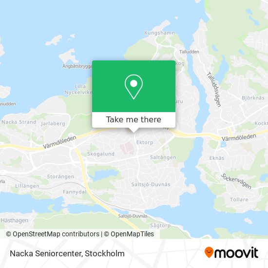 Nacka Seniorcenter map