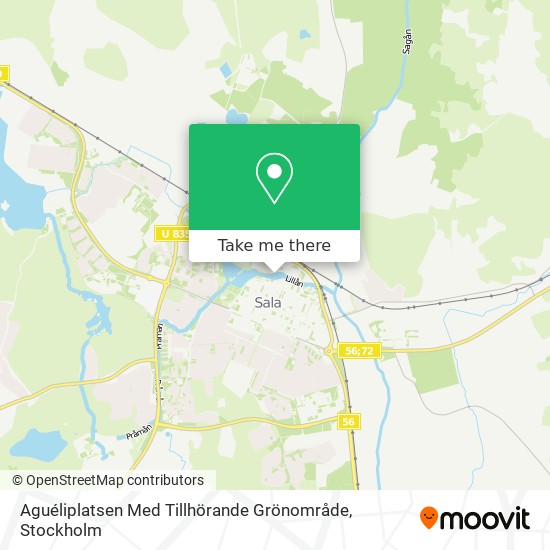 Aguéliplatsen Med Tillhörande Grönområde map